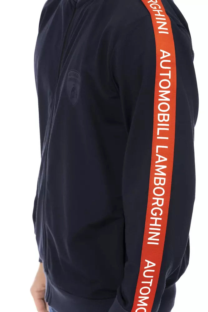 Automobili Lamborghini Blauer Herren-Sweatshirt aus Polyester
