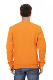 Automobili Lamborghini Orangefarbener Herren-Pullover aus Baumwolle