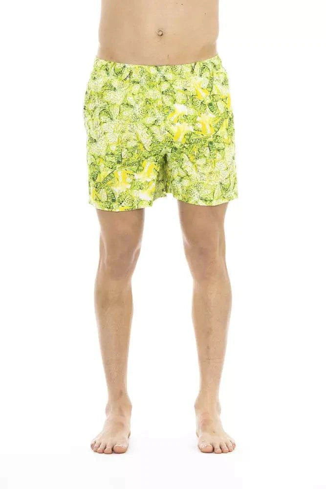 Just Cavalli Green Bikkembergs Men's Polyester Swim Shorts