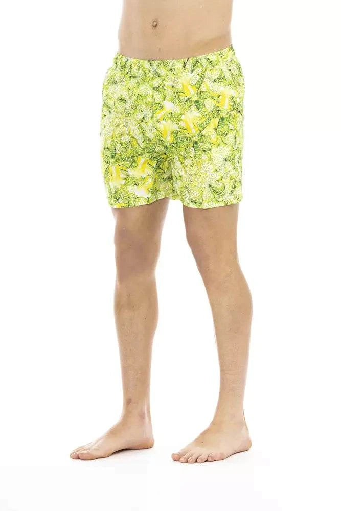 Just Cavalli Green Bikkembergs Men's Polyester Swim Shorts