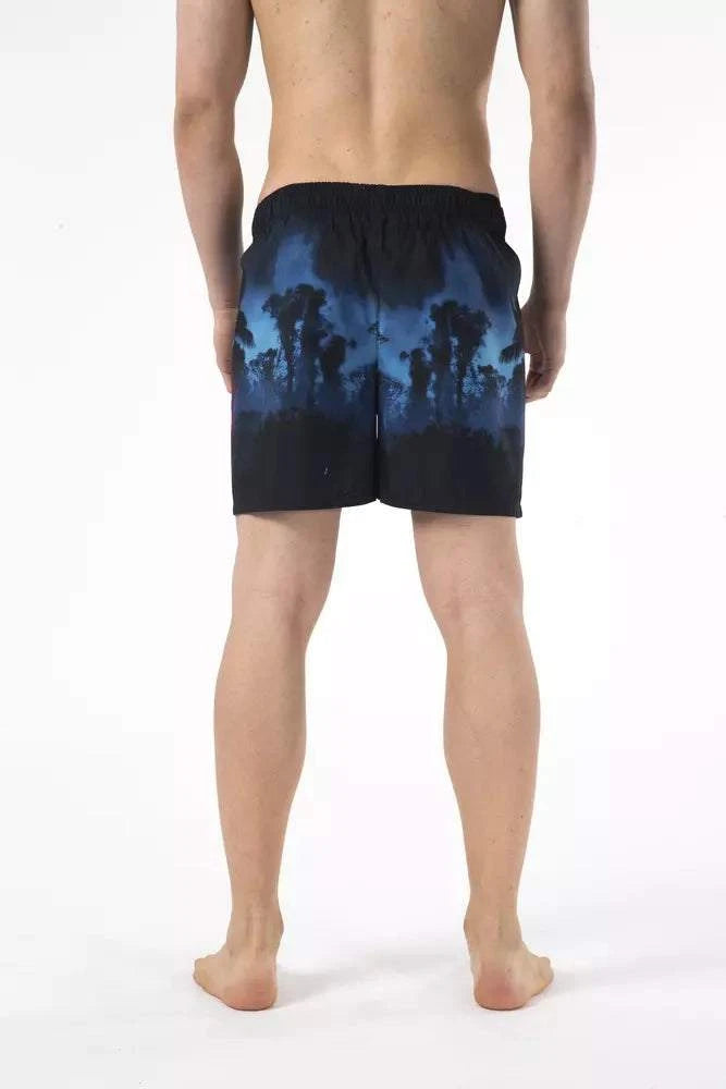 Just Cavalli Schwarze Badeshorts aus Polyester