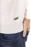 Baldinini Trend Weißer Herren-Rollkragenpullover aus Stoff