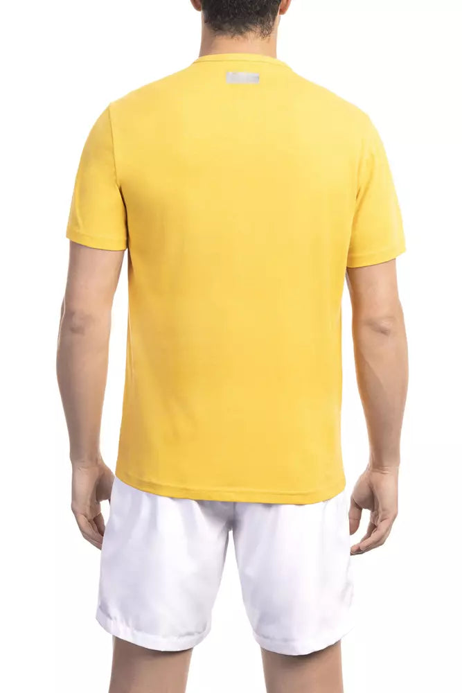 Bikkembergs Herren T-Shirt aus gelber Baumwolle