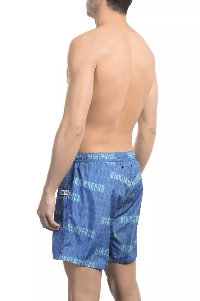 Bikkembergs Blaue Badeshorts aus Polyester