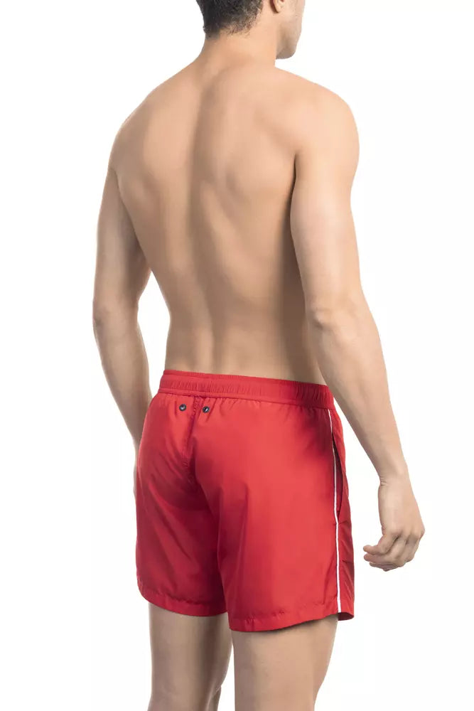 Bikkembergs Rote Badeshorts aus Polyester