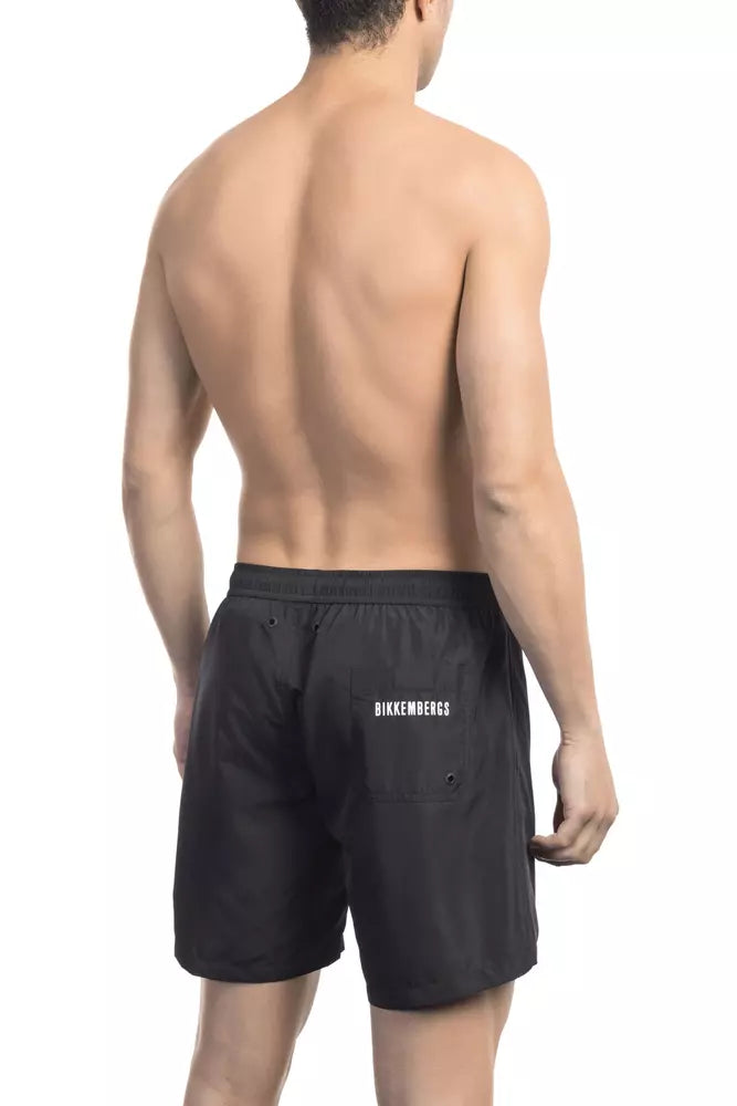 Bikkembergs Schwarze Badeshorts aus Polyester