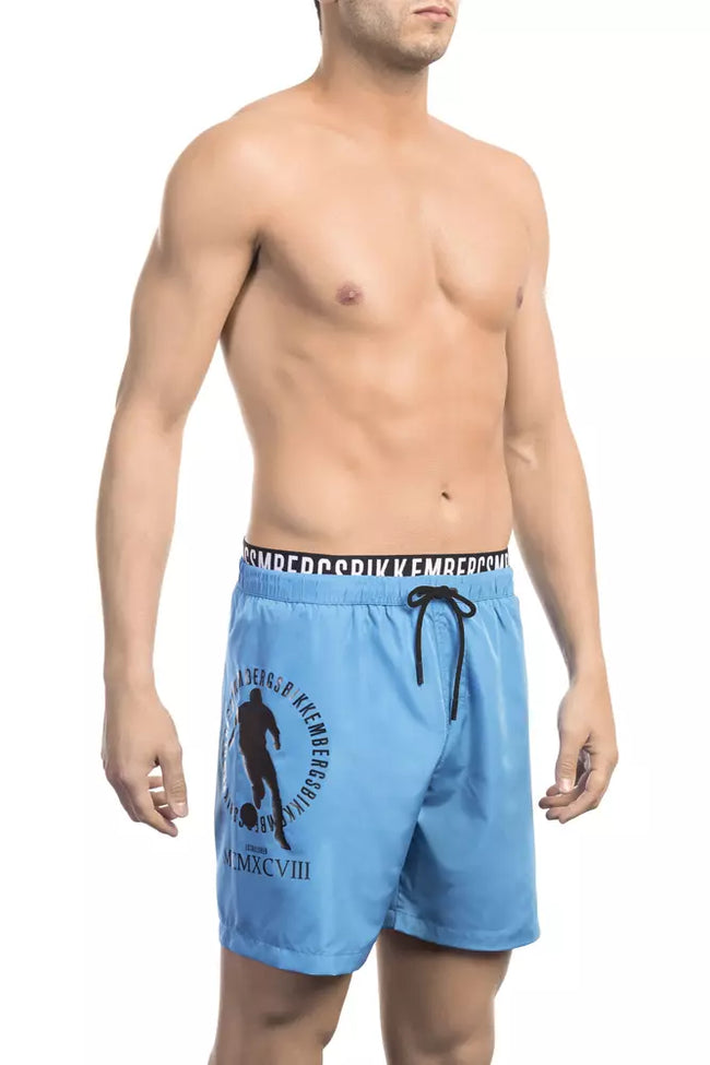 Bikkembergs Blaue Badeshorts aus Polyester