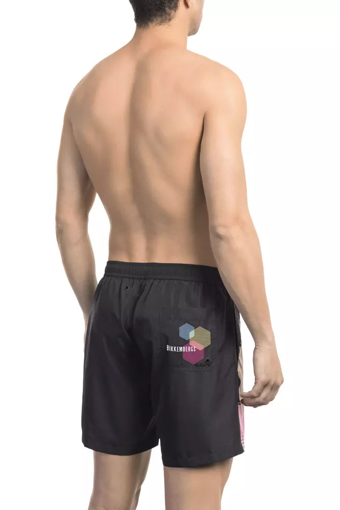 Bikkembergs Schwarze Badeshorts aus Polyester