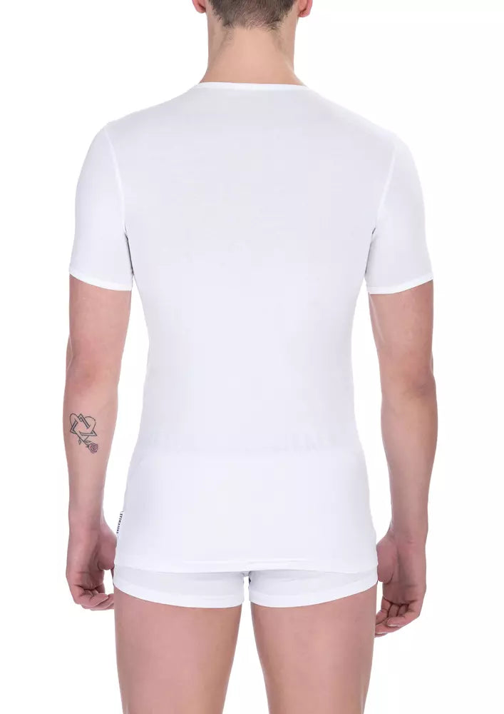 Bikkembergs Weißes Baumwoll-T-Shirt für Herren