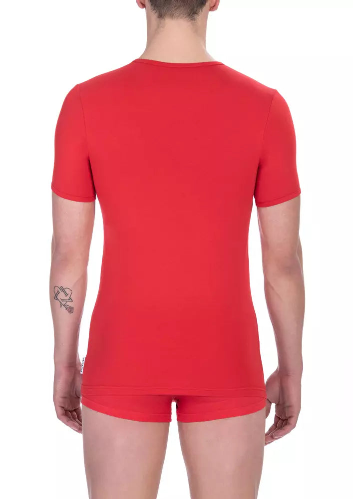 Bikkembergs Rosso Baumwoll-T-Shirt für Herren