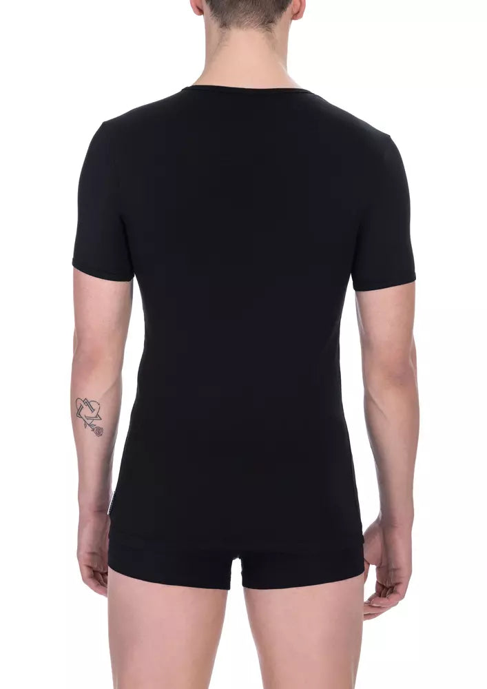 Bikkembergs Schwarzes Baumwoll-T-Shirt im Doppelpack für Herren