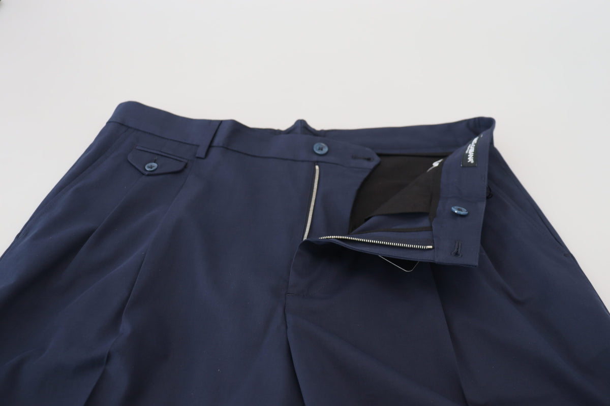 Dolce & Gabbana Blaue Chinos Baumwolle Stretch Casual Shorts