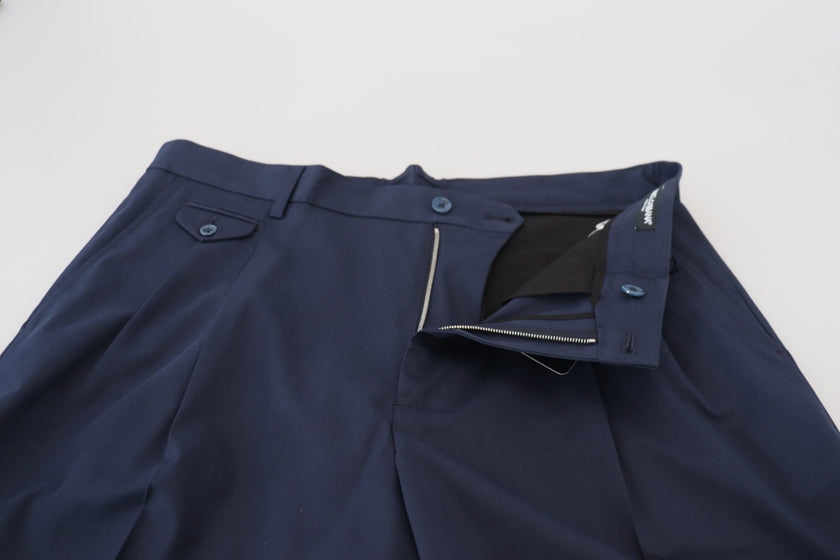 Dolce & Gabbana Blaue Chinos Baumwolle Stretch Casual Shorts