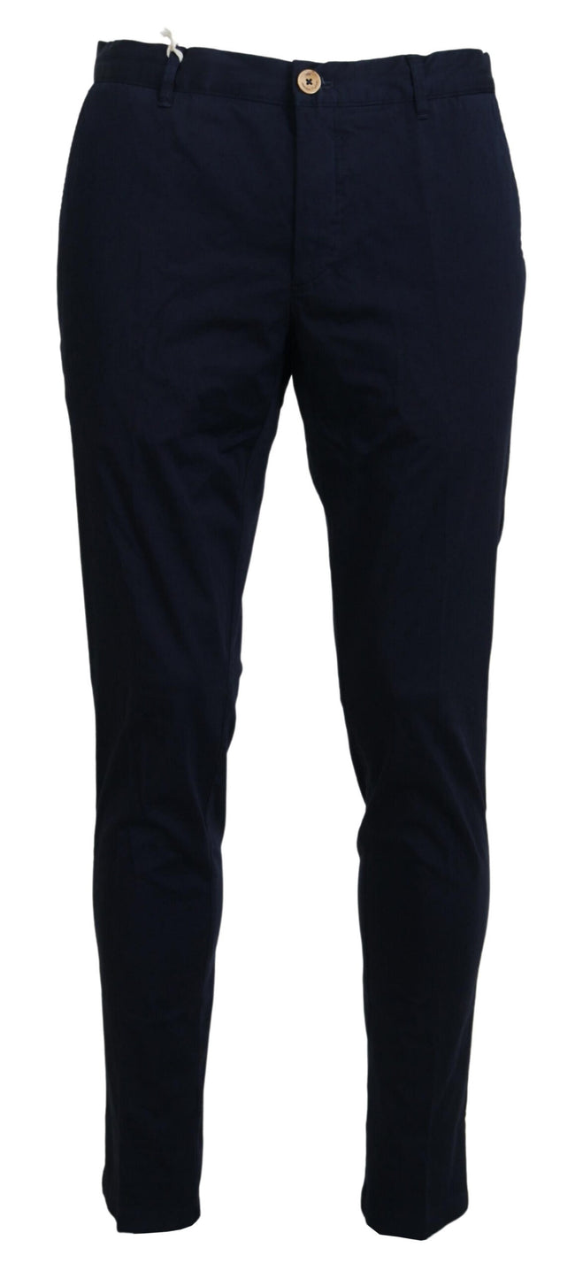 Domenico Tagliente Dunkelblaue Baumwoll-Skinny-Hose für Männer
