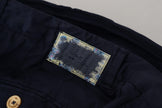 Domenico Tagliente Dunkelblaue Baumwoll-Skinny-Hose für Männer