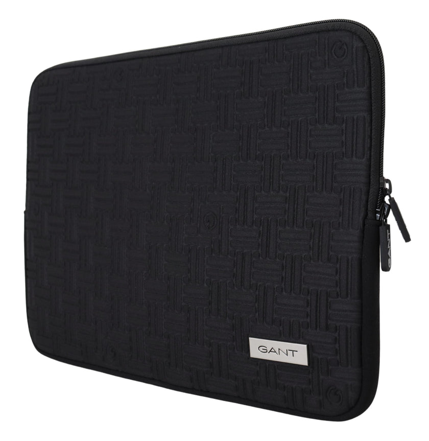 Gant Schwarzes gepolstertes Etui Tasche Zipper Cover Sleeve Case