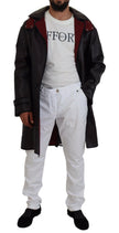 Dolce & Gabbana Schwarzer Trench-Parka mit Kapuze Baumwolljacke