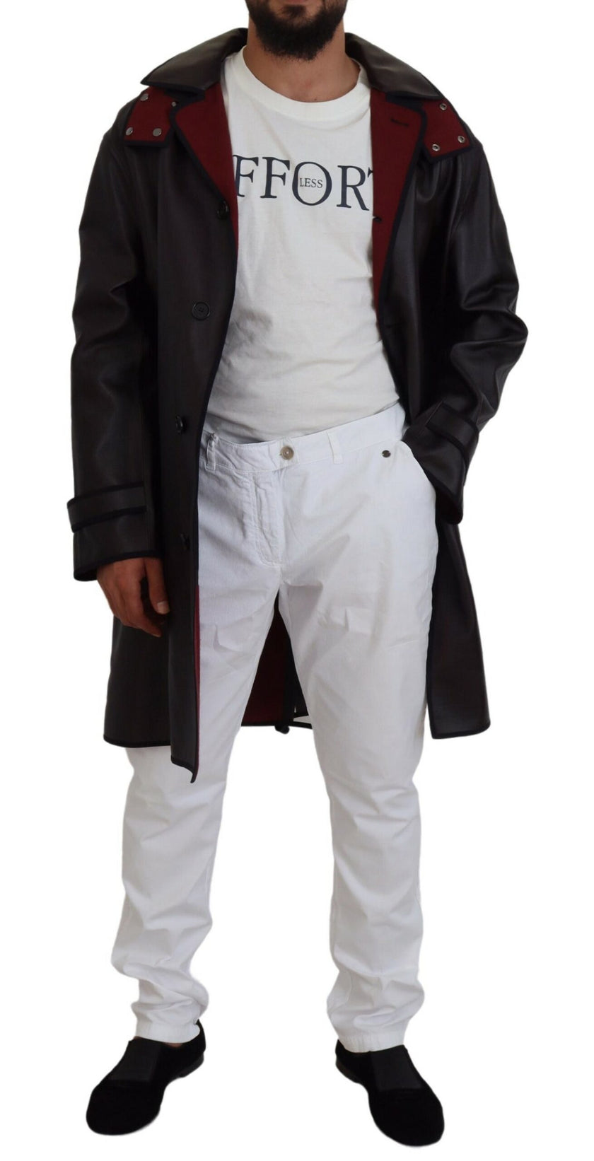 Dolce & Gabbana Schwarzer Trench-Parka mit Kapuze Baumwolljacke