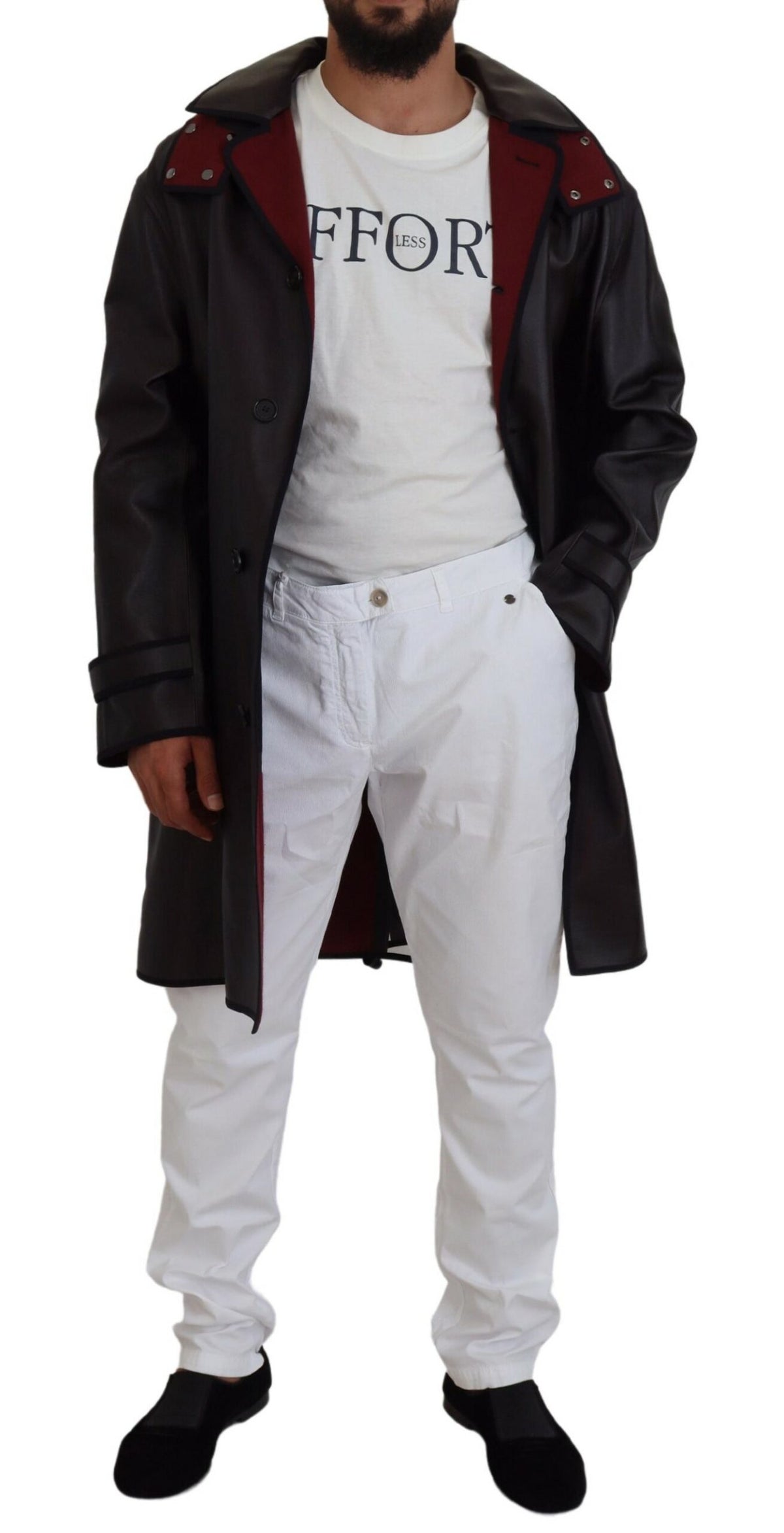 Dolce & Gabbana Schwarzer Trench-Parka mit Kapuze Baumwolljacke