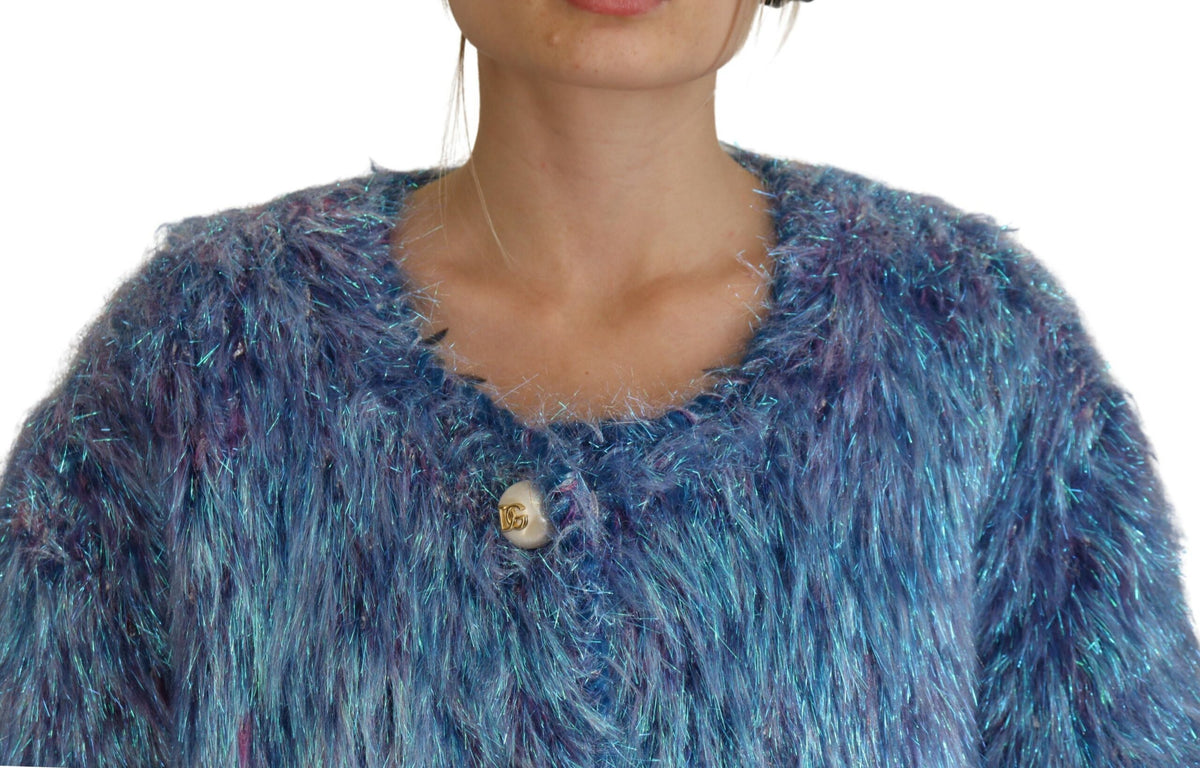 Dolce & Gabbana Multicolor Polyester Fringe Coat Jacket