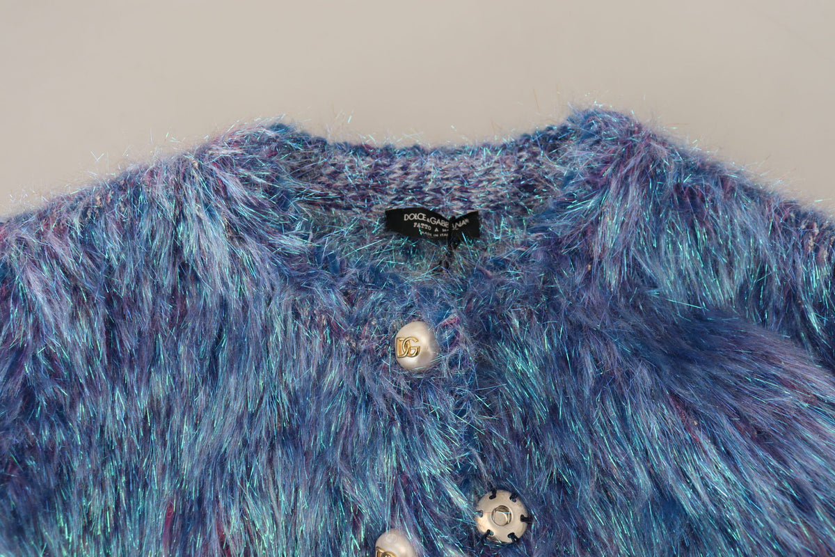 Dolce & Gabbana Multicolor Polyester Fringe Coat Jacket