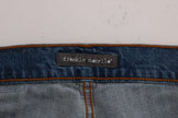 Frankie Morello Blaue Waschung Zerrissene Dunfermile Slim Fit Jeans