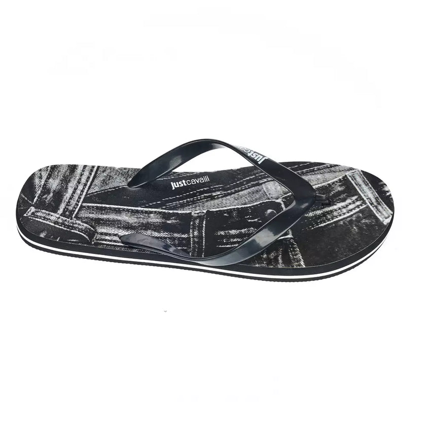 Just Cavalli Schwarze EVA Herren-Sandale