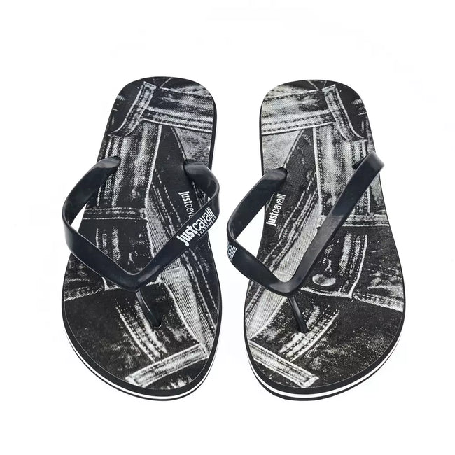 Just Cavalli Schwarze EVA Herren-Sandale