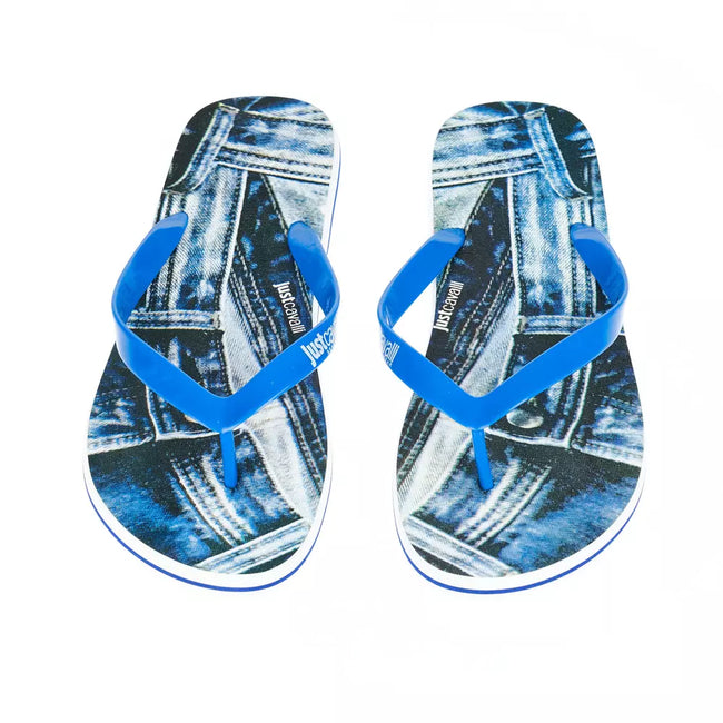 Just Cavalli Hellblaue EVA Herren-Sandale