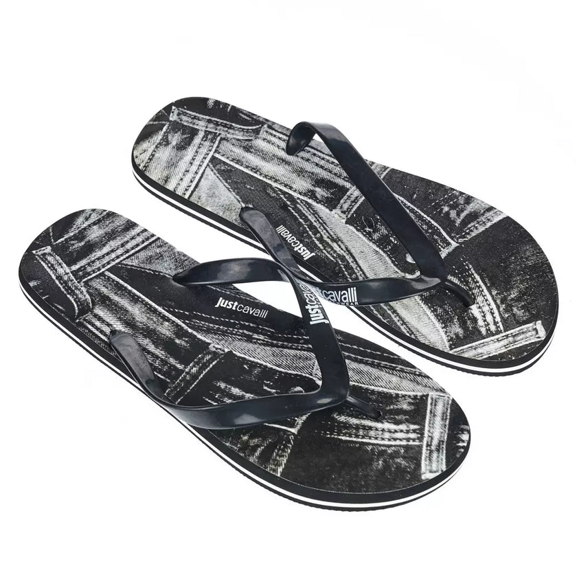 Just Cavalli Schwarze EVA Herren-Sandale