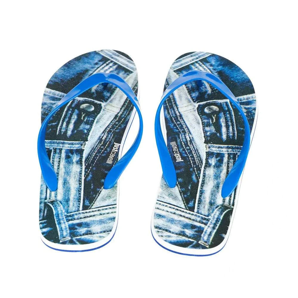 Just Cavalli Hellblaue EVA Herren-Sandale