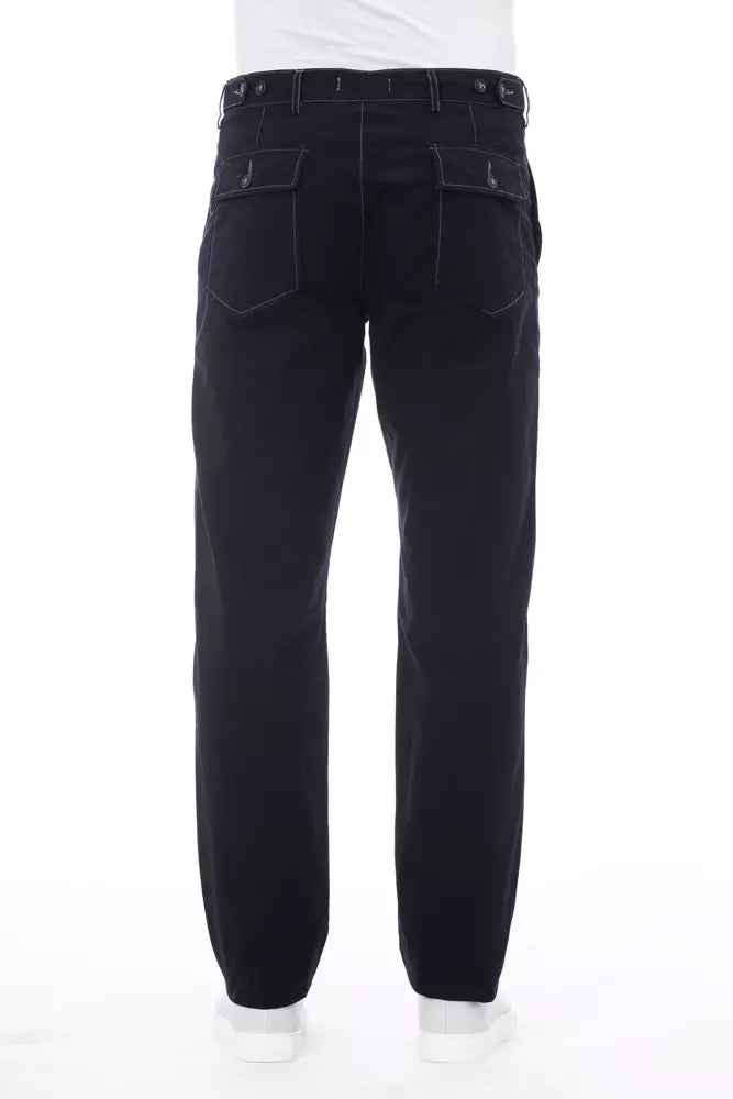 Alpha Studio Blaue Herrenhose aus Baumwolle