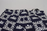 Dolce & Gabbana Blaue Chinos aus Baumwolle mit Logodruck Shorts