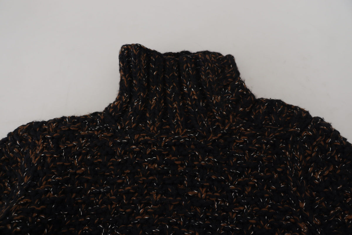 Dolce & Gabbana Brauner Fatto A Mano Rollkragenpullover Pullover