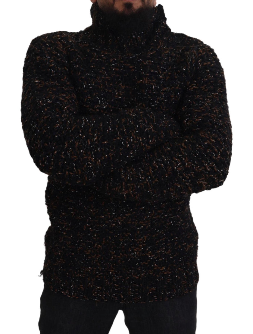 Dolce & Gabbana Brauner Fatto A Mano Rollkragenpullover Pullover