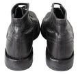 Dolce & Gabbana Schwarzes Pferd Leder Perugino Stiefel