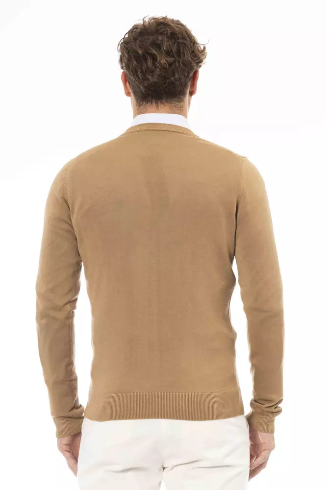 Baldinini Trend Beiger Herren-Pullover aus Modal