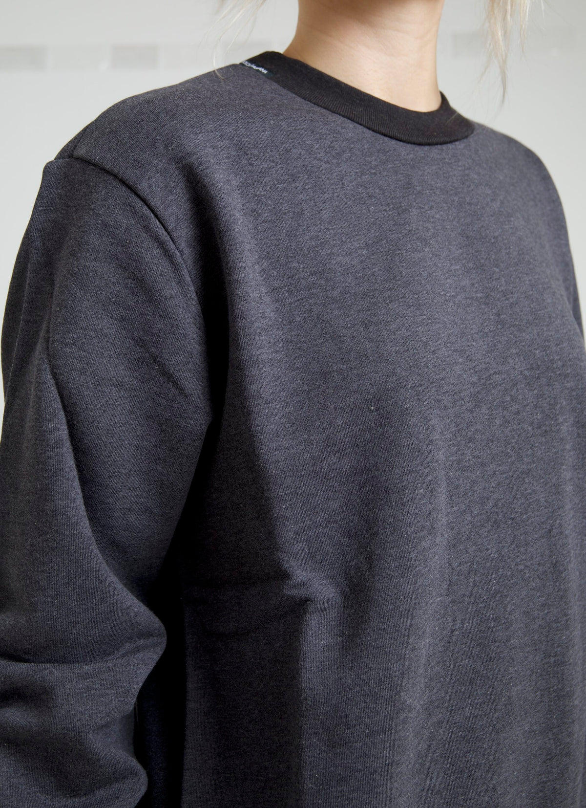 Dolce & Gabbana Dark Gray Cotton Crew Neck Sweater