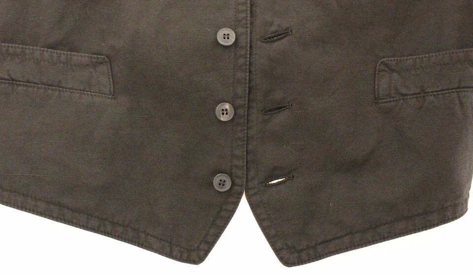 Dolce & Gabbana Black Linen Cotton Dress Vest Blazer
