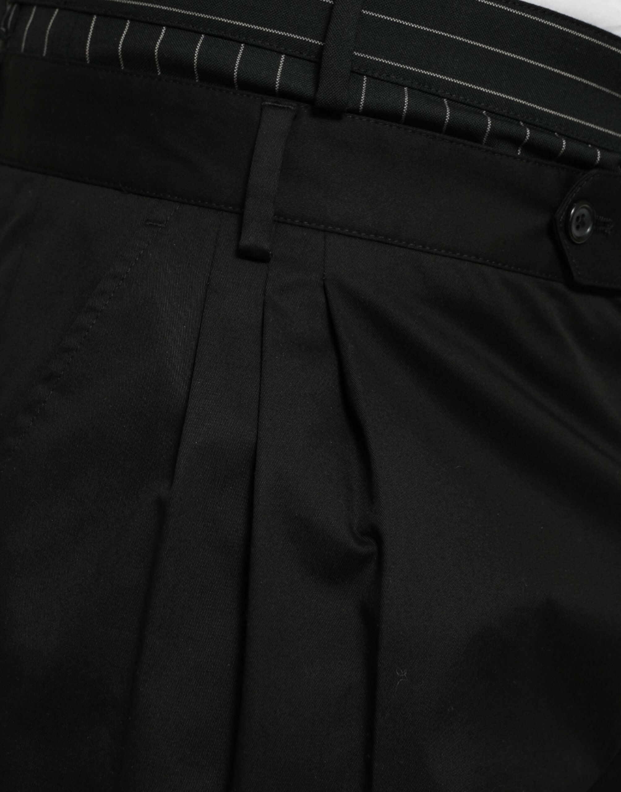 Dolce & Gabbana Schwarze Cargo-Bermuda-Shorts aus Baumwoll-Stretch