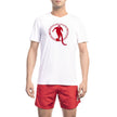 Bikkembergs Weißes Herren-T-Shirt aus Baumwolle