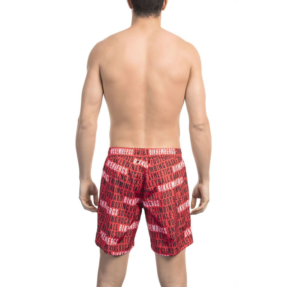 Bikkembergs Rote Badeshorts aus Polyester