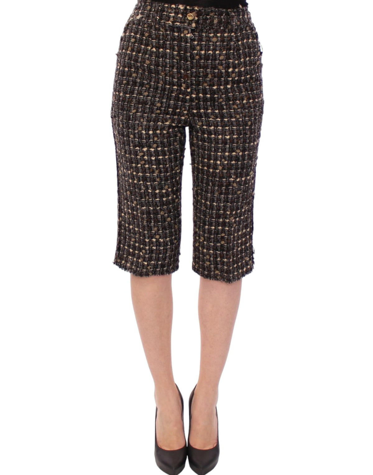 Dolce & Gabbana Multicolor Wolle Shorts Hose