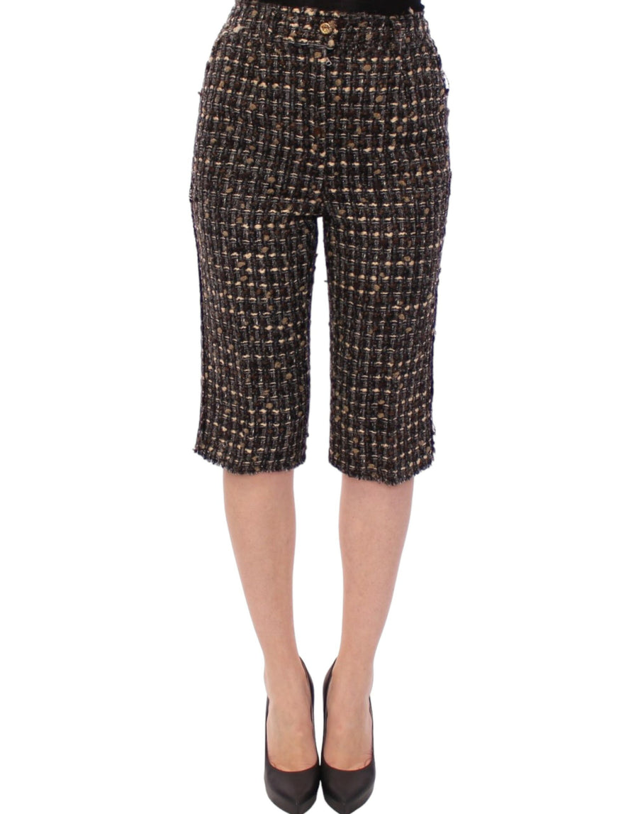 Dolce & Gabbana Multicolor Wolle Shorts Hose