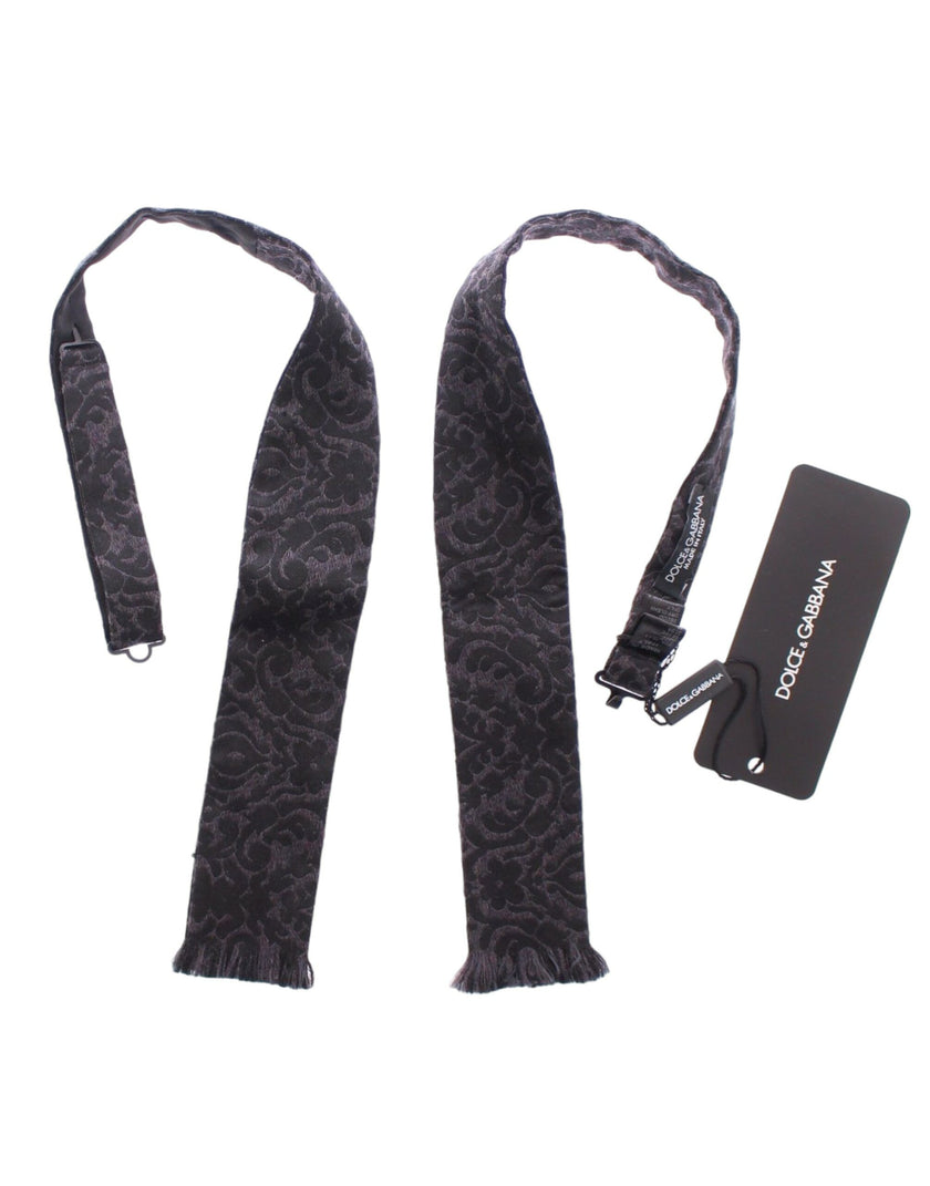 Dolce & Gabbana Graue Schwarze Wollfliege