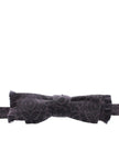 Dolce & Gabbana Graue Seidenfliege aus schwarzer Wolle