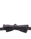 Dolce & Gabbana Graue Seidenfliege aus schwarzer Wolle