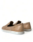 Dolce & Gabbana Beige Wildleder Kaiman Männer Loafers Pantoffeln Schuhe
