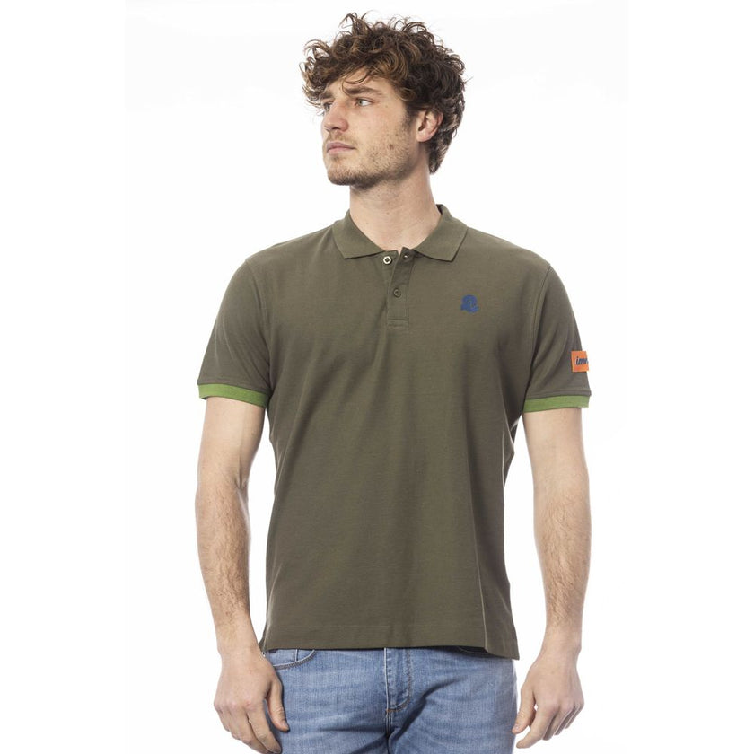 Invicta Grünes Herren-Poloshirt aus Baumwolle