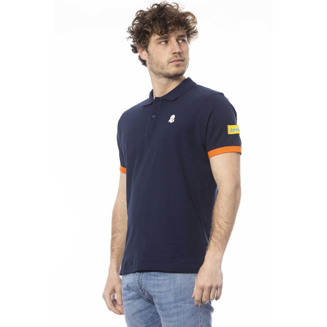 Invicta Blaues Baumwoll-Poloshirt für Herren